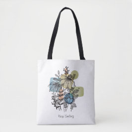 Bolsa Tote Daisy Doodle Em Tinta E Aquarela