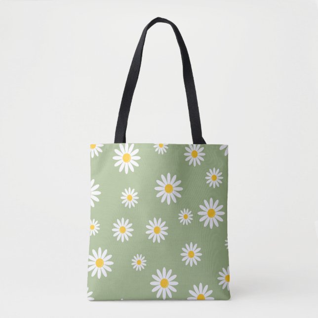 Bolsa Tote Daisy Meadows Sage Green (Frente)