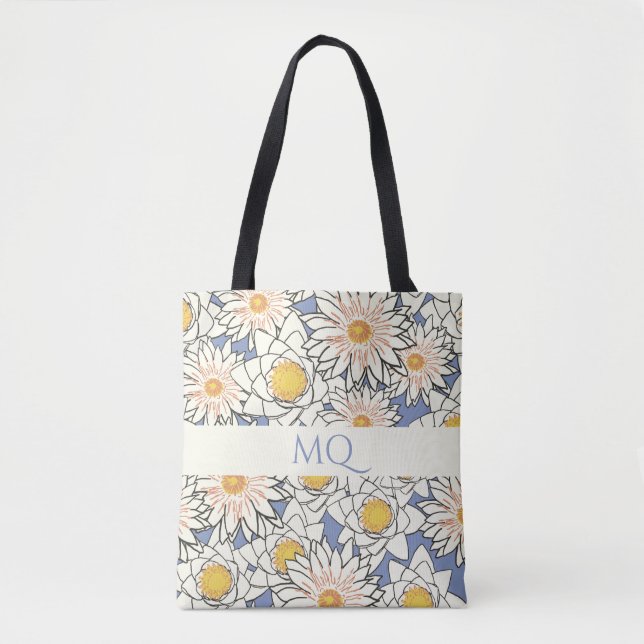 Bolsa Tote Daisy Monograma Primavera Floral (Frente)