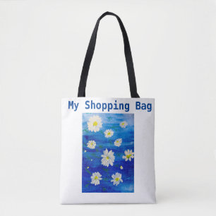 Bolsa Tote Daisy Painting (Imagem de margarida) projetada par