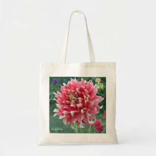 Bolsa Tote Dália cor-de-rosa em uma sacola