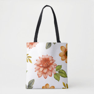 Bolsa Tote Dália Flamejante em Flor