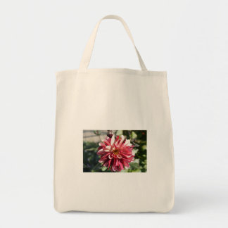 Bolsa Tote Dália Vermelha – Fotografia Floral de Arte Fino