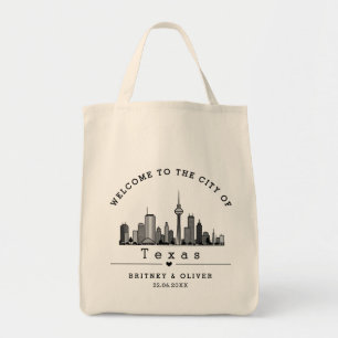 Bolsa Tote Dallas Skyline – Favor de casamento per