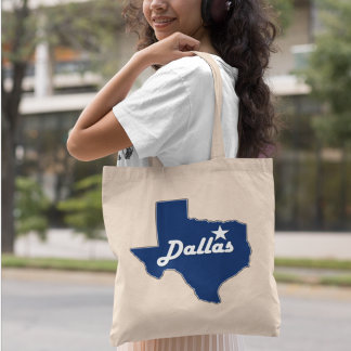 Bolsa Tote Dallas, Texas Lone Star State Map Cute DFW Texan