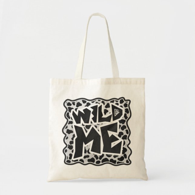 Bolsa Tote Dalmácia Black and White com Wild Me (Frente)