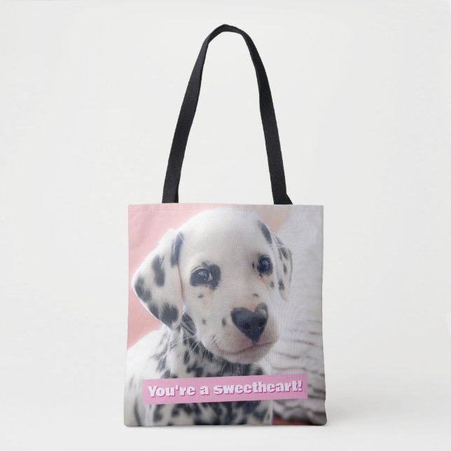 Bolsa Tote Dalmatian Heart Nose (Frente)
