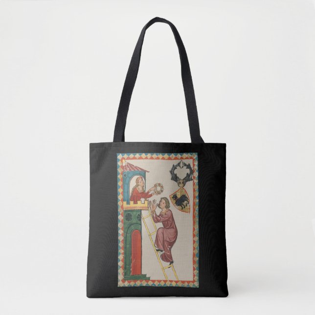 Bolsa Tote Dama Dando Presente ao Pretendente, Século XIV (Frente)