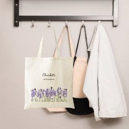 Bolsa Tote dama de flores lavandas