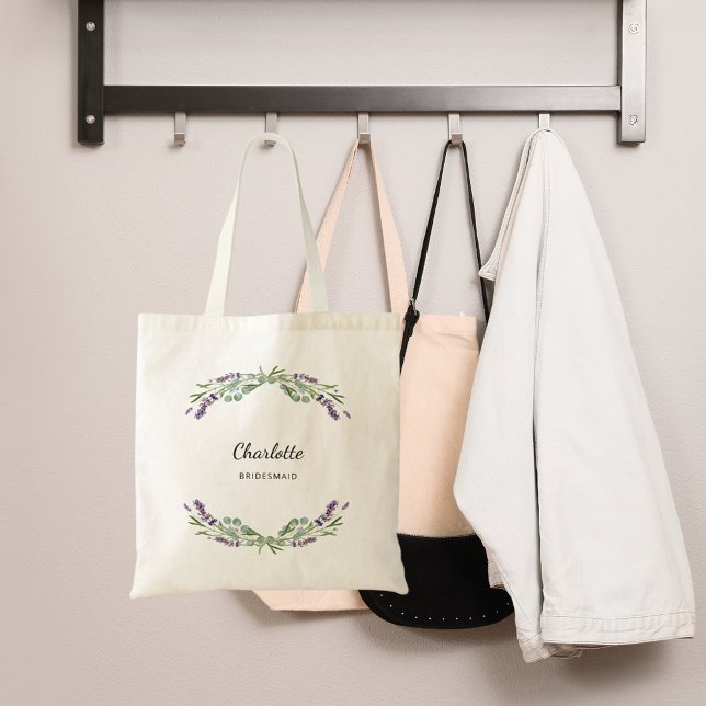 Bolsa Tote dama de flores lavandas (Criador carregado)