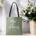 Bolsa Tote Dama de Honra Casamento Verde Sage<br><div class="desc">Dama de Honra Saco Verde Sage para Casamento,  Festa de Noiva,  Chá de Noiva,  Festa de Despedida de Solteira. Confira mais produtos com este design na coleção abaixo.</div>
