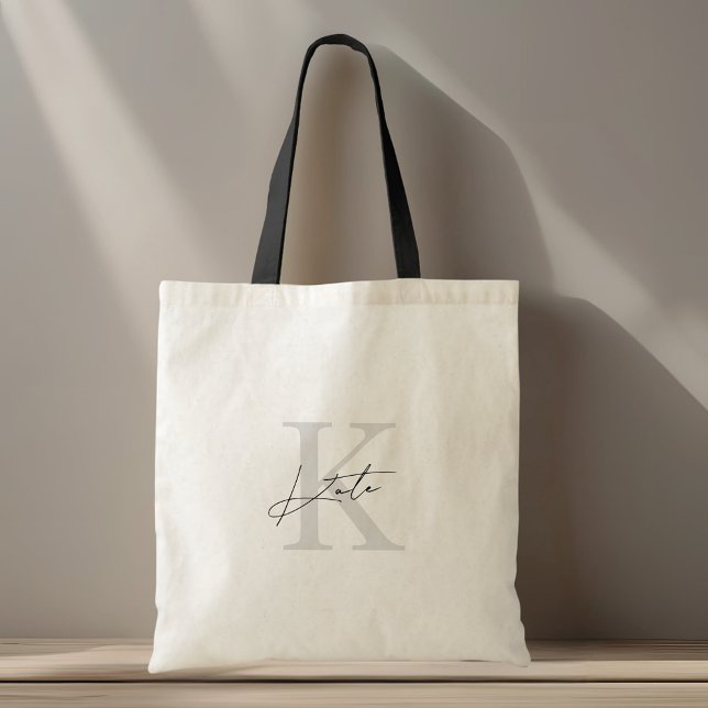 Bolsa Tote Dama de Honra com Monograma Moderno (Criador carregado)