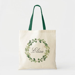 Bolsa Tote Dama de honra da grinalda das folhas das