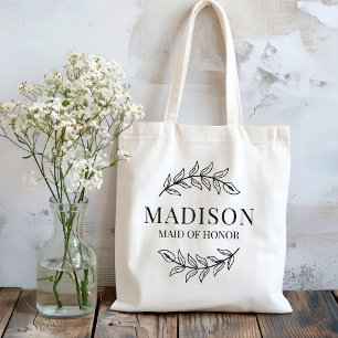 Bolsa Tote Dama de honra Dama de honra personalizada com fo