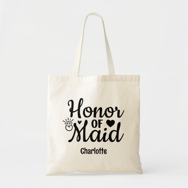 Bolsa Tote Dama de Honra de Casamento (Frente)