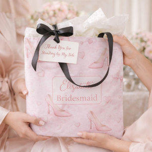Bolsa Tote Dama de honra de salto alto rosa bonito
