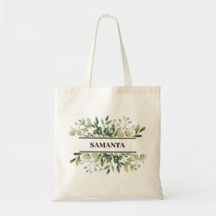 Bolsa Tote Dama de honra Monograma Nome Burgundy Rosa Floral