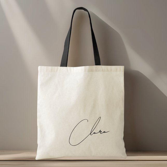 Bolsa Tote Dama de Honra Nome Minimalista Moderno (Criador carregado)