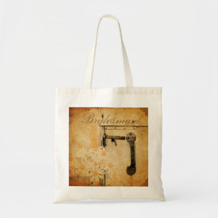 Bolsa Tote dama de honra rústica do casamento da margarida d