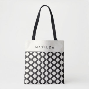 Bolsa Tote Dama de Natal elegante e bauble