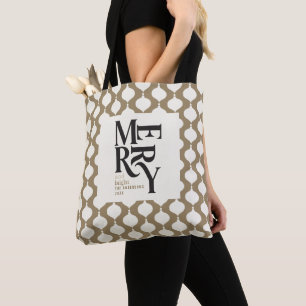 Bolsa Tote Dama de Natal elegante e bauble