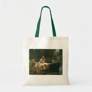 Bolsa Tote Dama de Shalott no Barco por John William Waterhou