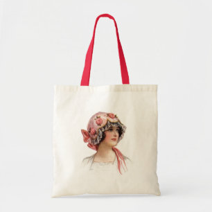 Bolsa Tote Dama de Vintagem na Folha de Seda Fludida