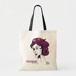 Bolsa Tote Dama Pirata Violeta Arte de Retrato de Mulher Orig