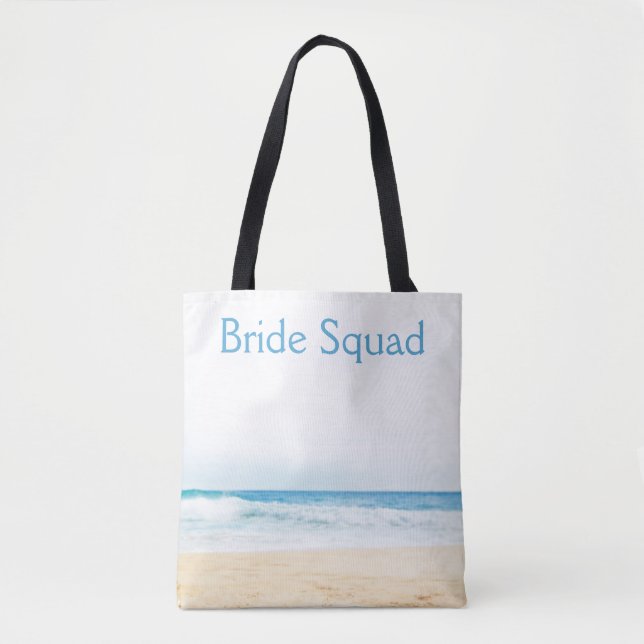 Bolsa Tote Damas de Casamento de Praia Conjunto da Noiva  (Frente)