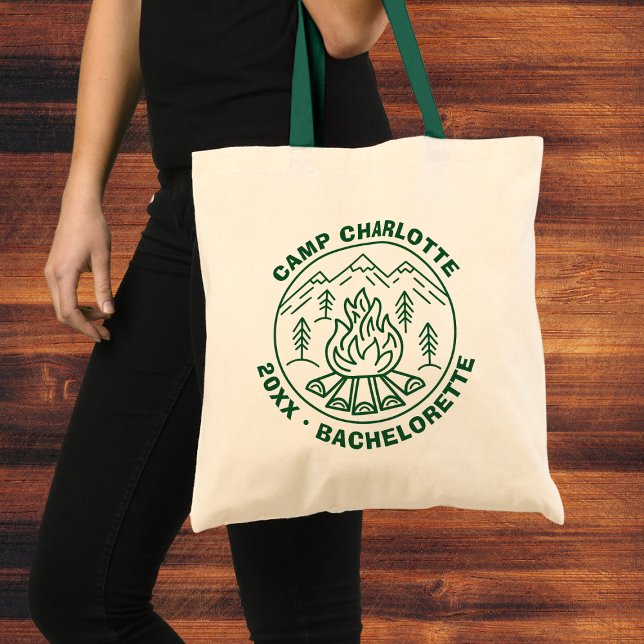 Bolsa Tote Damas de Honra Acampamento Acostumado Despedida de (Bridesmaids Custom Camp Bachelorette Tote Bag
)
