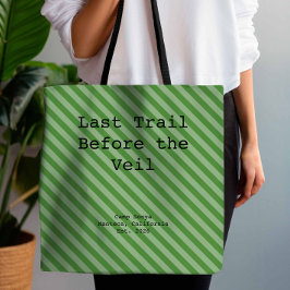 Bolsa Tote Damas de Honra Listradas de Verde Jardim Despedida