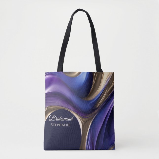Bolsa Tote Damas de honra modernas com detalhes abstratos em  (Frente)