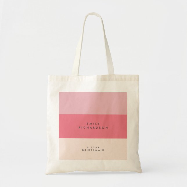 Bolsa Tote Damas de honra Pink Colorblock  (Frente)
