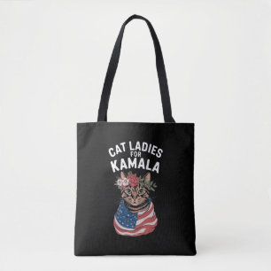 Bolsa Tote Damas dos Gatos Para Kamala Dama dos Gatos Harris