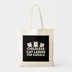 Bolsa Tote "Damas Sem Filhos e Gatas pela Kamala" Político