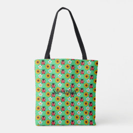 Bolsa Tote Damasco Vermelho E Preto Com Flores