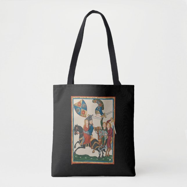 Bolsa Tote Damsel Em Perigo, Arte Medieval Do Século 14 (Frente)