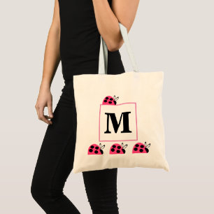 Bolsa Tote Damybugs Cor-de-rosa bonito, Personalizados Tote B