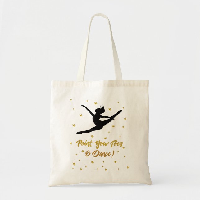 Bolsa Tote Dança Considerando Presente para Meninas Cita Danç (Frente)