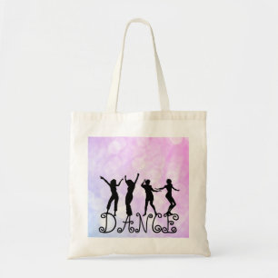 Bolsa Tote Dança de Bokeh dos dançarinos da silhueta