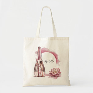 Bolsa Tote Dança de Calçados Ballerina do Balé de Nome Person