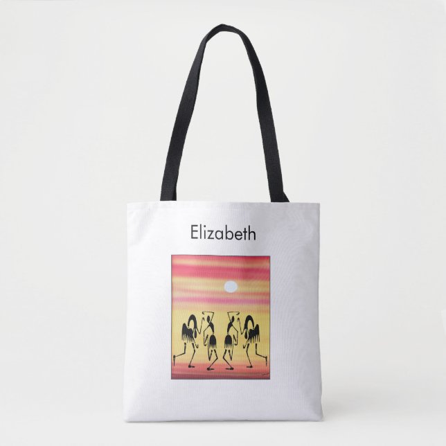 Bolsa Tote Dança de Quebra do Sunset do Ouro Clássico (Frente)