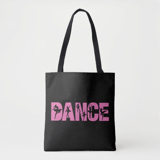 Bolsa Tote DANÇA Rosa com Corte de Ballerina (Frente)