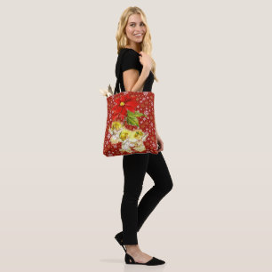 Bolsa Tote Dançando Anjos de Bebê com Flocos de Neve