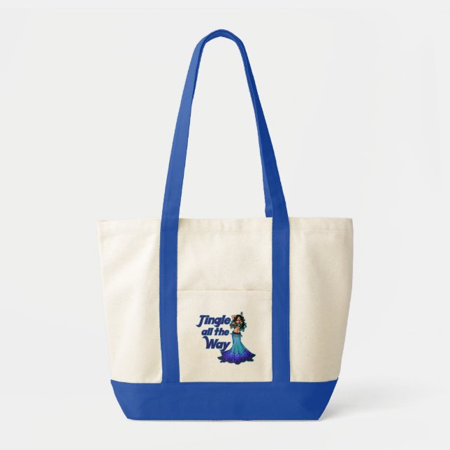 Bolsa Tote Dançarina de barriga azul (Frente)