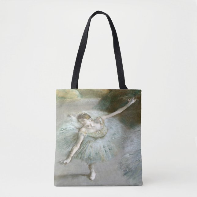 Bolsa Tote Dançarina em Verde por Edgar Degas (Frente)
