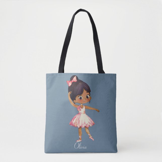 Bolsa Tote Dançarino de Balé de Cute Personalizado (Frente)