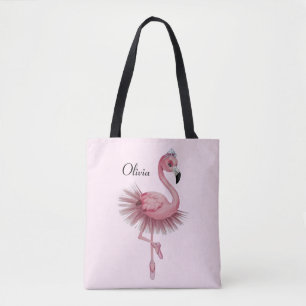 Bolsa Tote Dançarino de Balé Flamingo Personalizado