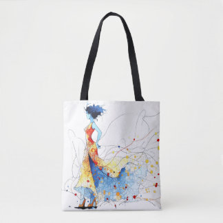Bolsa Tote Dançarino de Flamenco em Aquarela – Alegria em Mov