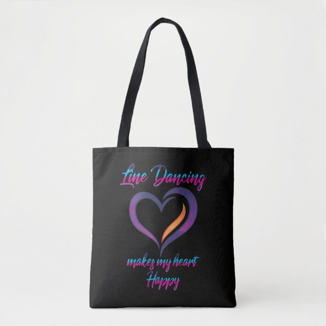 Bolsa Tote Dançarino de Raça Feliz Dançando Amor (Frente)